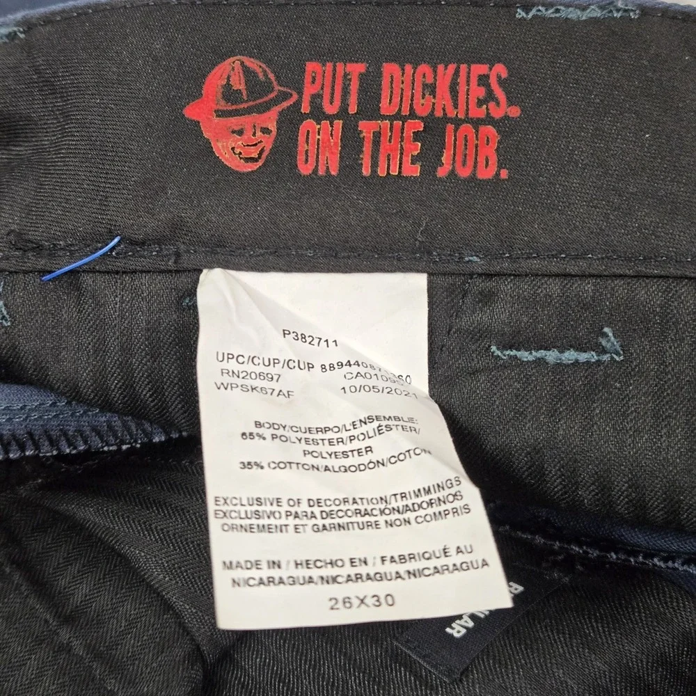 Dickies Men Pants 26X30 Dark Gray Chino Twill Skateboarding Button 29